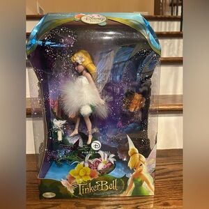 Disney Tinker Bell Porcelain Doll - White and Green Dress